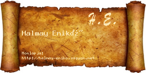 Halmay Enikő névjegykártya